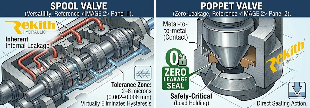 vanne à tige contre vanne à clapet spool valve vs poppet valve